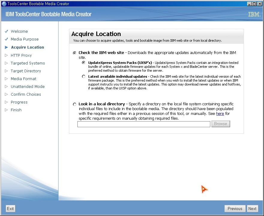 IBM Bootable Media Creator (BoMC)